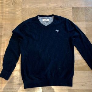 Abercrombie Kids Navy Blue V-Neck Sweater Sz 13/14